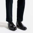 Richelieu bout droit [Homme cuir lisse noir savile]