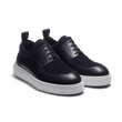 Basket Chasse On Time [homme cuir veau box marine & cuir veau velours marine]