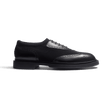 Richelieu Walker Knit [homme maille nylon noir et cuir veau lisse noir]