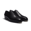 Richelieu à plastron perforé Fusain [homme cuir veau box noir]