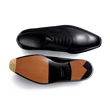 Richelieu à plastron perforé Fusain [homme cuir veau box noir]