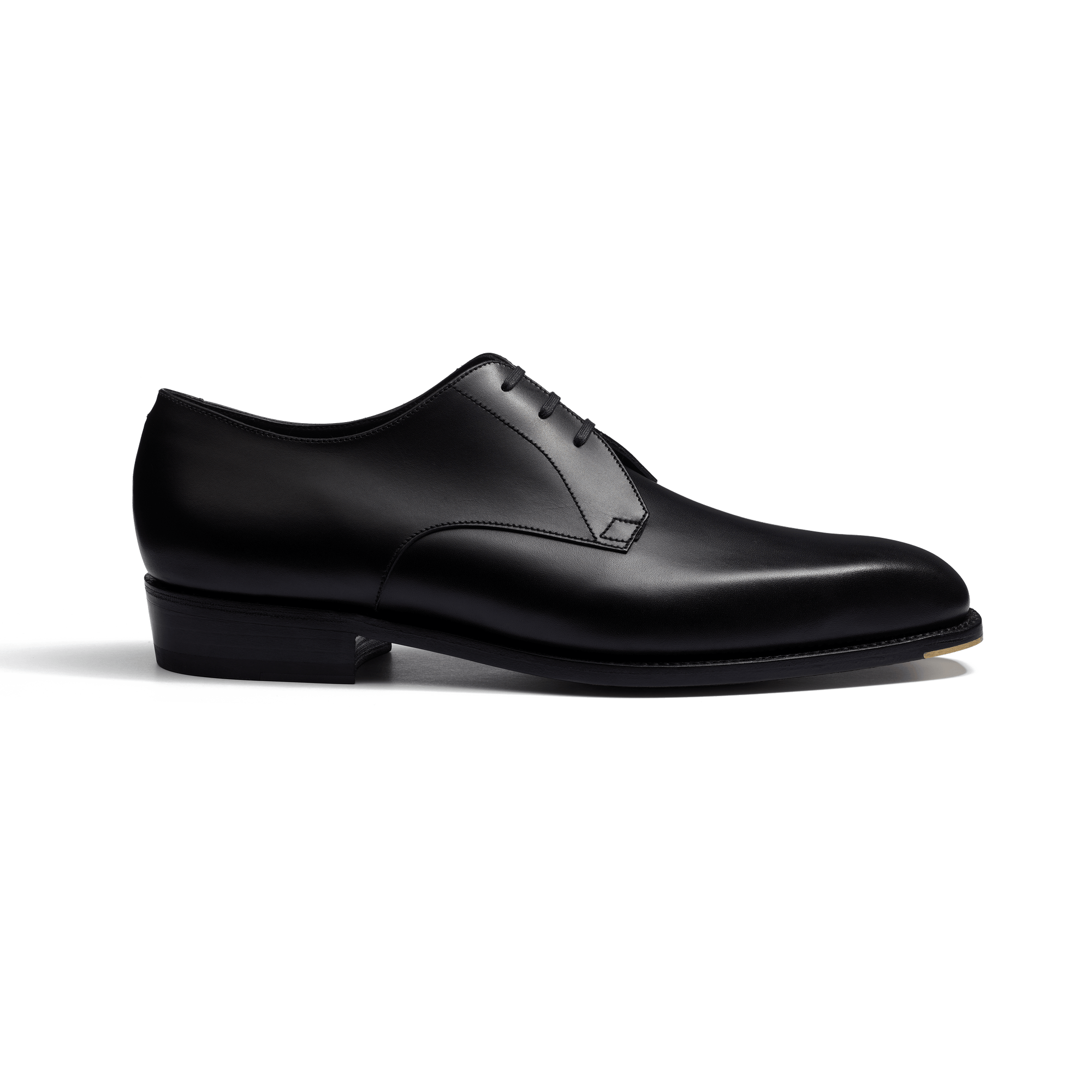 Derby trois Œillets Fusain   [homme cuir veau box noir]