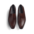 Fusain Loafer with strap [Men Dark brown calfskin with shades]