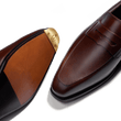 Fusain Loafer with strap [Men Dark brown calfskin with shades]