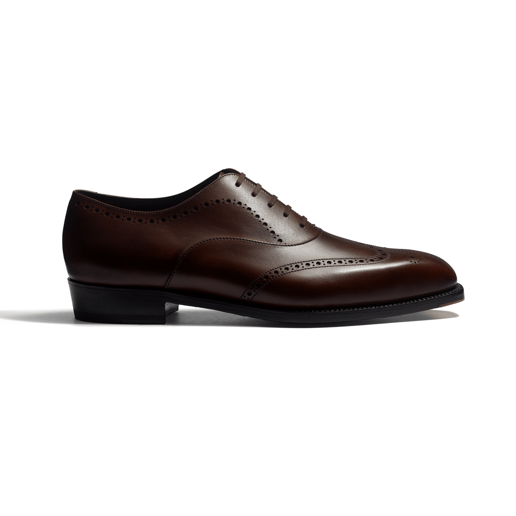 Richelieu Perforé Fusain [homme cuir veau box nuancé café]