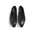 Richelieu a plastron perfore Fusain [homme cuir veau box noir et alligator noir]
