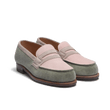 Mocassin 180 [femme cuir veau velours rose clair, parme et vieil or]