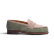 Mocassin 180 [femme cuir veau velours rose clair, parme et vieil or]