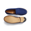 Mocassin 180 [femme cuir chèvre velours bleu de Limoges]