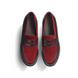 Mocassin 180 [femme cuir veau box mélèze & cuir veau velours bordeaux]