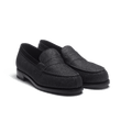 Mocassin 180 [femme cuir chèvre noir à effet pailleté]