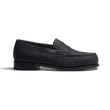 Mocassin 180 [femme cuir chèvre noir à effet pailleté]