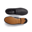 Mocassin 180 [femme cuir chèvre noir à effet pailleté]