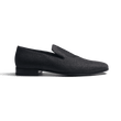 Albi Loafer with Embroidery[Men Black with glitter effect goatskin]