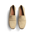 Car Shoe Warning [men beige suede leather]