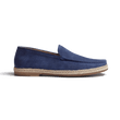 Mocassin Espadrille Uzès [homme cuir veau velours bleu de Limoges]