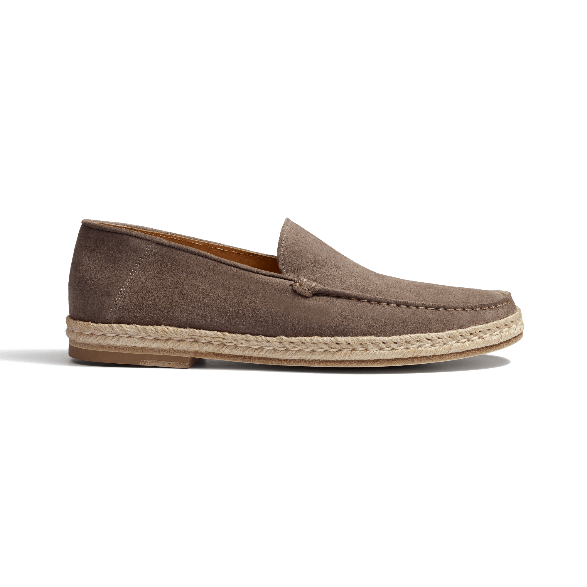 Mocassin Espadrille Uzès [homme cuir veau velours marron glacé]