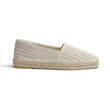 Espadrille Wait and Sea [men Chalk perforated suede calfskin]