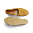 Espadrille Wait and Sea [homme cuir veau velours perforé jaune]