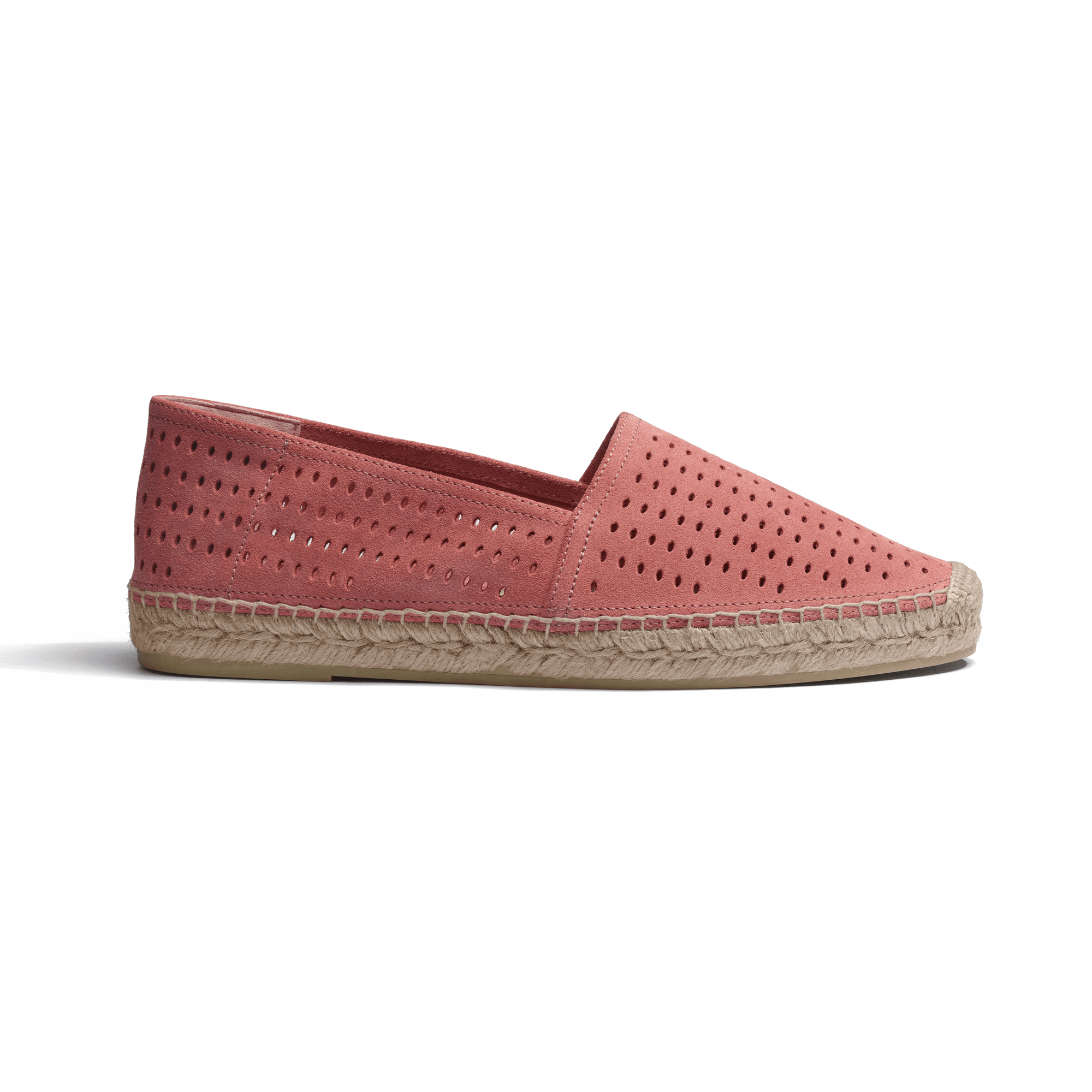 Espadrille Wait and Sea [homme cuir veau velours perforé bois de rose]