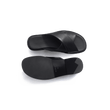 Mule Croisée Double V [homme cuir veau lisse noir]