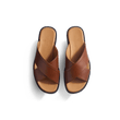 Mule Croisée Double V [homme cuir veau lisse bergeronnette]
