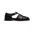 Sandale Fisherman [cuir veau lisse noir]