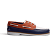 Derby DoubleVent Roland-Garros [homme cuir veau grainé marine, blanc, orange, details en cuir veau lisse blanc]