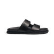 Mule Anatomique Double V [homme cuir veau lisse noir]