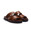 Mule Anatomique Double V [homme cuir veau lisse marron bergeronnette]