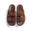 Mule Anatomique Double V [homme cuir veau lisse marron bergeronnette]