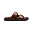 Mule Anatomique Double V [homme cuir veau lisse marron bergeronnette]