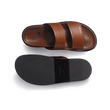 Mule Anatomique Double V [homme cuir veau lisse marron bergeronnette]