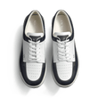 Basket On Top [cuir veau sport blanc détails gris et marine]