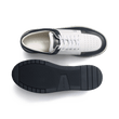 Basket On Top [cuir veau sport blanc détails gris et marine]