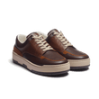 Basket On Top [cuir veau sport marron foncé et chocolat cuir veau velours yucca]