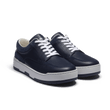 Basket On Top [cuir veau sport  bleu marine et cuir veau velours bleu marine]