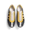 Basket On My Way [cuir veau sport gris anthracite détails cuir veau sport mastic et velours jaune]