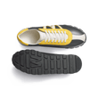 Basket On My Way [cuir veau sport gris anthracite détails cuir veau sport mastic et velours jaune]