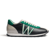 Basket On My Way [cuir veau sport gris anthracite détails cuir veau sport mastic et velours vert]