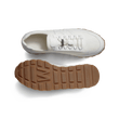 Basket On My Way Knit [homme maille nylon blanc et cuir veau sport blanc]