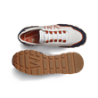 Basket On My Way Ghillies Roland-Garros [homme maille nylon blanche & cuir veau velours bleu marine détails en cuir veau sport orange terre battue]
