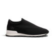 Basket On My Way Full Knit [homme cuir veau sport noir et maille knit noir et signature W gris]