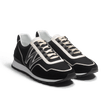 Basket On My Way Ghillies [homme maille nylon noire & cuir velours noir détails en cuir veau sport écru et gris anthracite]