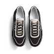 Basket On My Way Ghillies [homme maille nylon noire & cuir velours noir détails en cuir veau sport écru et gris anthracite]