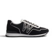 Basket On My Way Ghillies [homme maille nylon noire & cuir velours noir détails en cuir veau sport écru et gris anthracite]