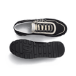 Basket On My Way Ghillies [homme maille nylon noire & cuir velours noir détails en cuir veau sport écru et gris anthracite]