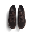 Basket On My Way Knit [homme maille nylon marron et cuir veau sport marron]