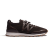 Basket On My Way Knit [homme maille nylon marron et cuir veau sport marron]