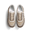 Basket On My Way Ghillies [homme maille nylon beige détails cuir veau sport blanc & en cuir veau velours taupe]